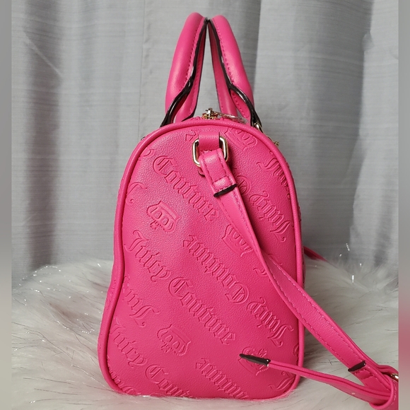 JUICY COUTURE pink flash not your babe satchel crossbody bag - Picture 7 of 8